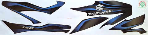 Bajaj Discover 150 Old Black Bike - Blue Sticker — DISCOVER sticker Sri Lanka